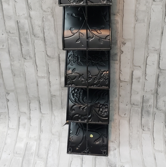 Artistic 5-Bottle Wave Wall-Mount Wine Rack - Brown/Green - Picture 7 of 9